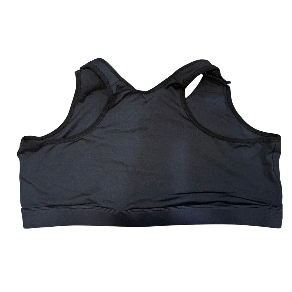 Karlee Smith Mastectomy Bra XXL‎ Front Zip Post Surgical Compression Black